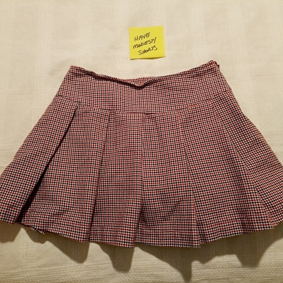 Gymboree girls size 8 houndstooth skirt with modesty shorts - Picture 1 of 6